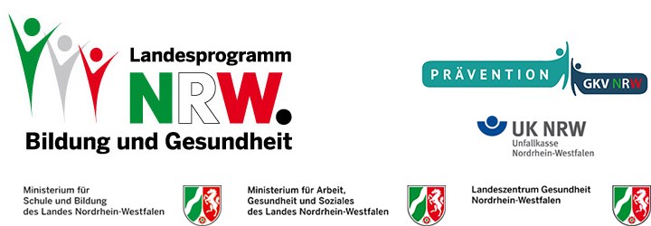 Logos Landesprogramm Bildung und Gesundheit NRW