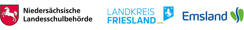 Logos Niedersachsen Landesschlubehörde, Landkreise Friesland, Osnabrück und Emsland