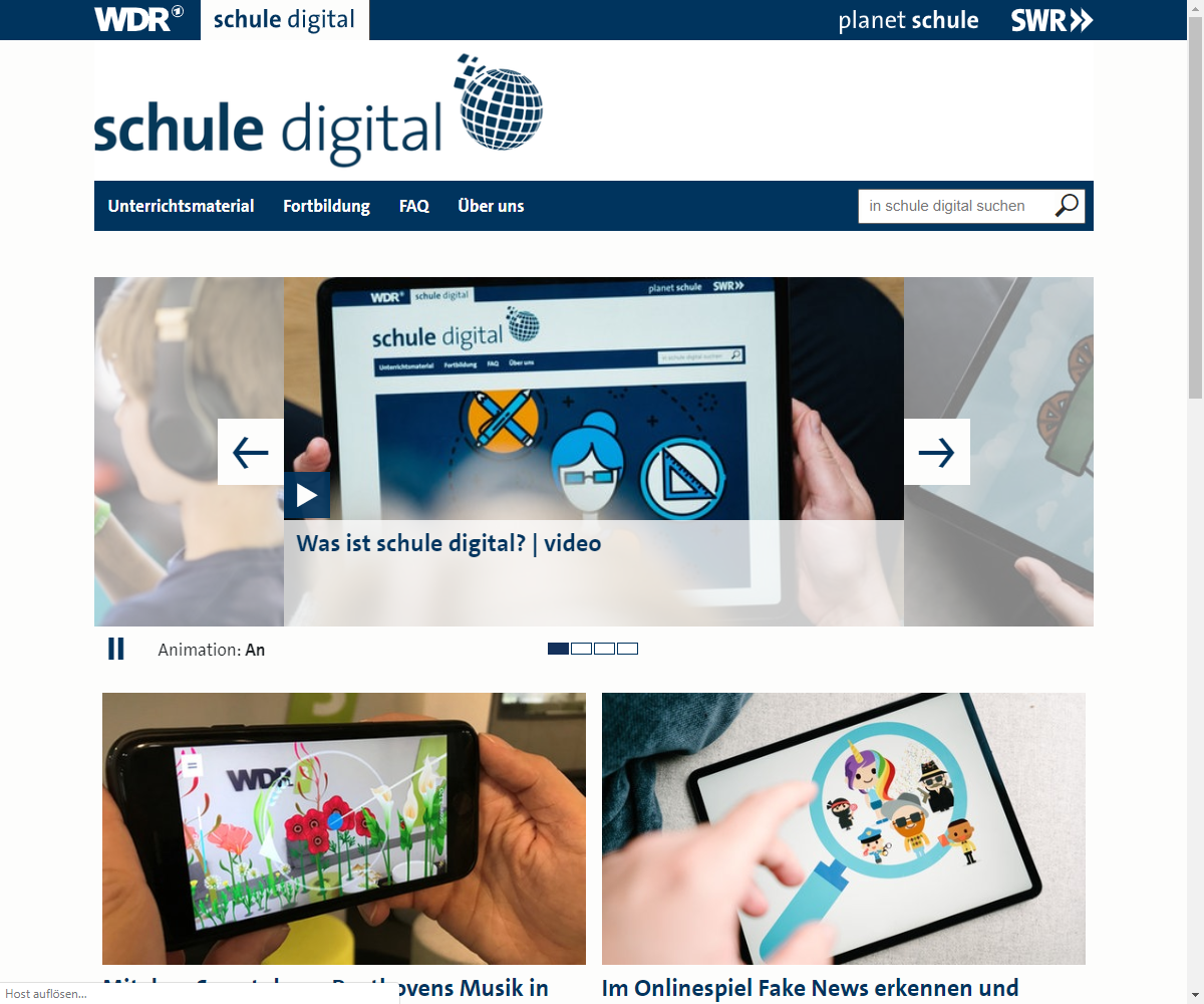 zum Multimedia-Angebot «Schule digital» von WDR