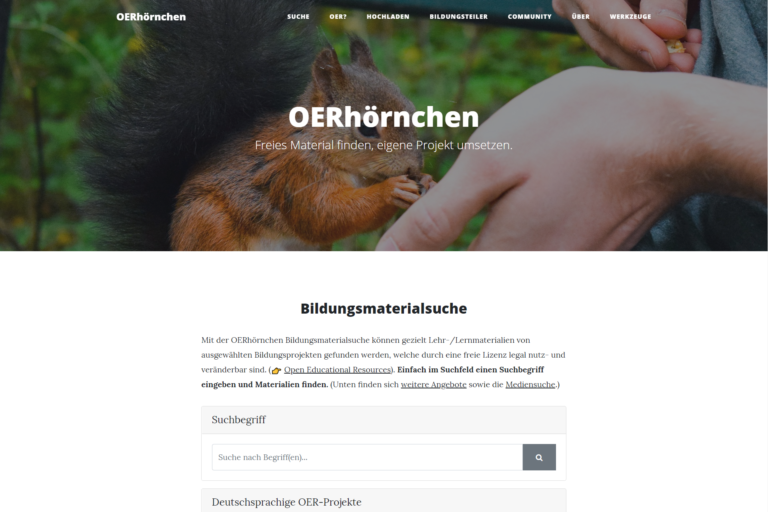 zu OERhoernchen.de – Suchmaschine für OER