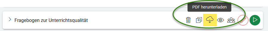 Screenshot: Fragebogen als PDF herunterladen